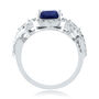 Cushion-Cut Lab Created Blue &amp; White Sapphire Earring, Pendant &amp; Ring Set in Sterling Silver