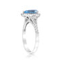 Pear-Shaped Aquamarine &amp; Diamond Ring in 14K White Gold &#40;1/3 ct. tw.&#41;