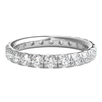 Lab Grown Diamond Wedding Band with Eternity Setting in 14K White Gold (2 ct. tw.)