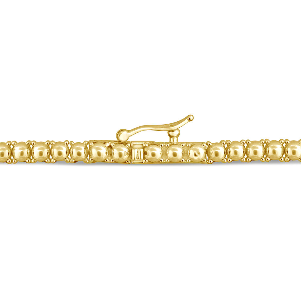 18K Yellow Gold Linear Half Diamond Tennis Necklace - Kennedy