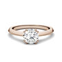 Lab Created Moissanite Solitaire Ring in 14K Rose Gold