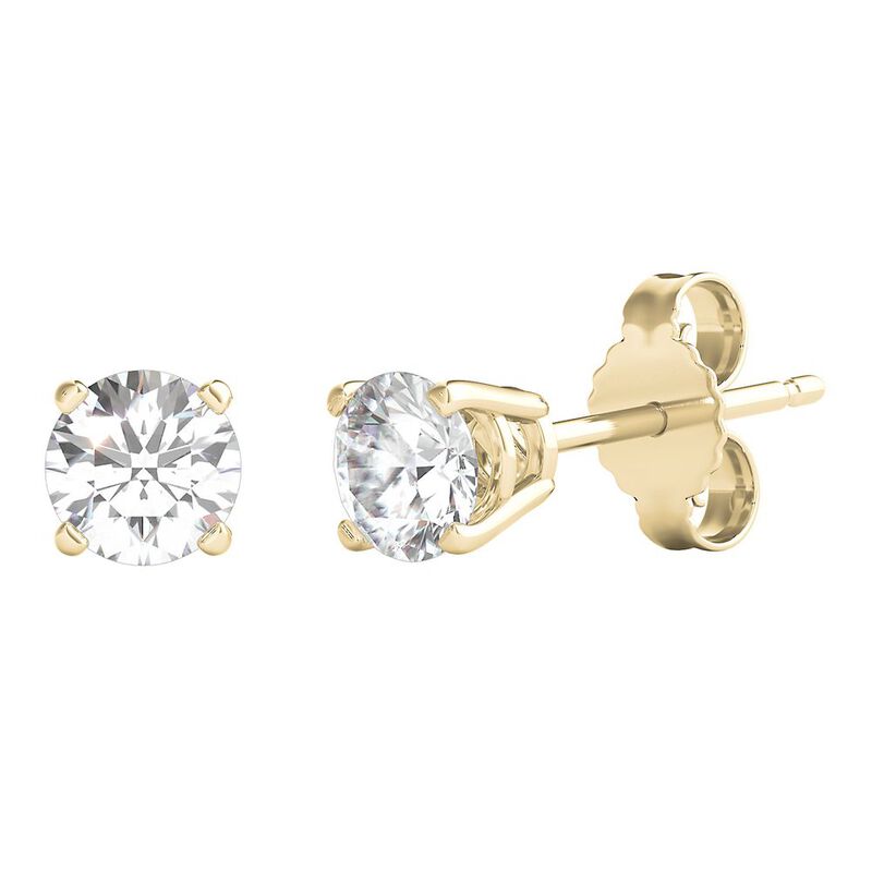 Diamond Round Solitaire Stud Earrings in 14K Yellow Gold &#40;1/2 ct. tw.&#41;