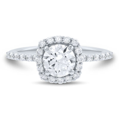 lab grown diamond round engagement ring in 14K gold (1 3/4 ct. tw.)