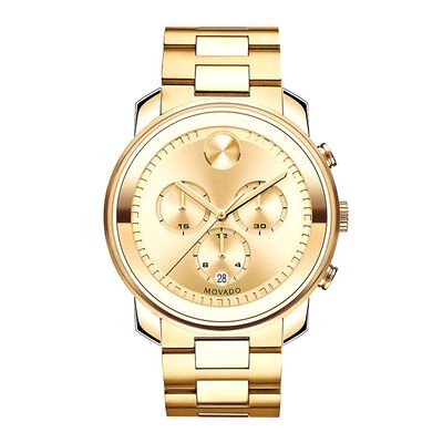 Metals Men’s Watch in Yellow Gold-Tone Ion-Plated Stainless Steel, 44mm