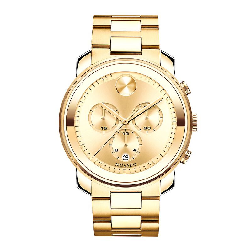 Metals Men&rsquo;s Watch in Yellow Gold-Tone Ion-Plated Stainless Steel, 44mm