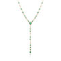 Bezel-Set Emerald and Diamond Drop Necklace in 14K Yellow Gold &#40;1/5 ct. tw.&#41;