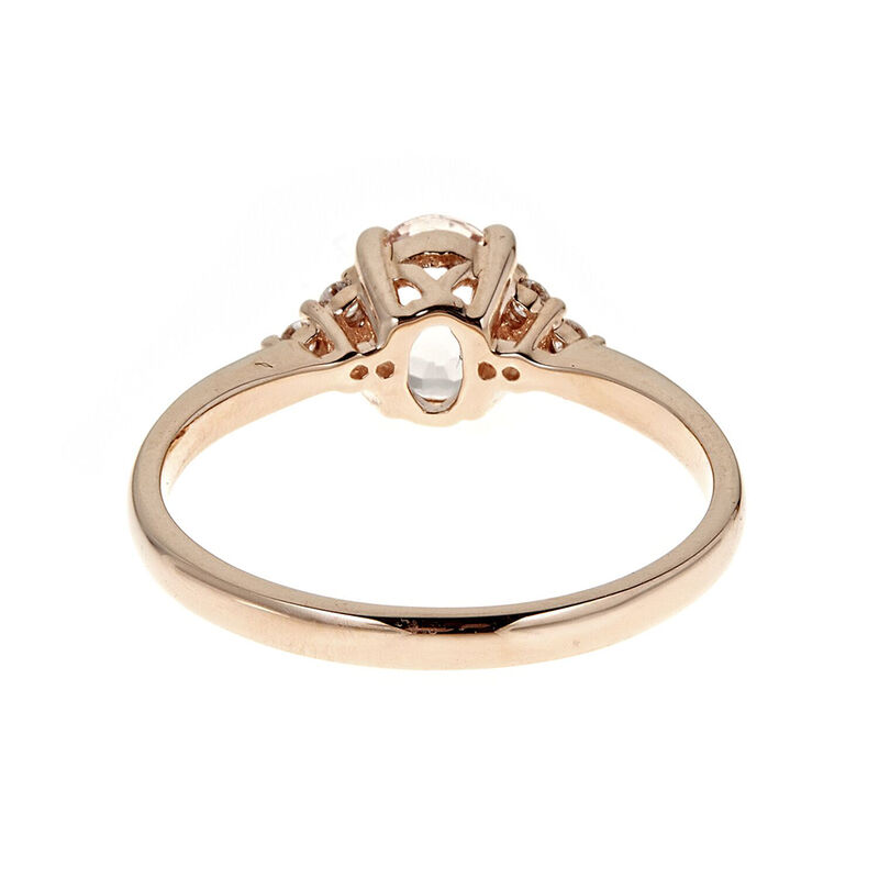 Morganite &amp; 1/10 ct. tw. Diamond Ring in 10K Rose Gold