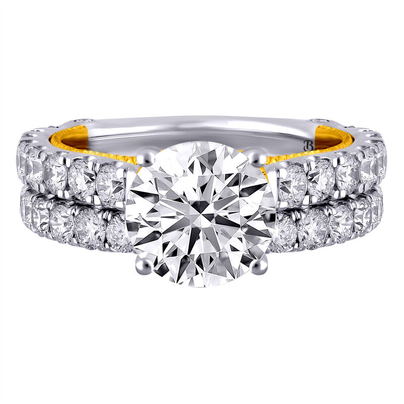 Natalia Lab Grown Diamond Bridal Set in in 14K White &amp; Yellow Gold &#40;4 ct. tw.&#41;
