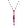 Lab Created Ruby &amp; White Sapphire Pendant in Sterling Silver