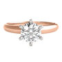 Round Diamond Solitaire Engagement Ring in 14K Rose Gold &#40;1 ct.&#41;