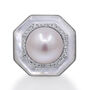 Pearl &amp; Diamond Ring in 14K White Gold &#40;1/3 ct. tw.&#41;
