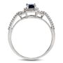 Sapphire &amp; 1/7 ct. tw. Diamond Ring in 10K White Gold