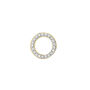 Single Diamond Stud Earring with Open Circle in 10K Yellow Gold