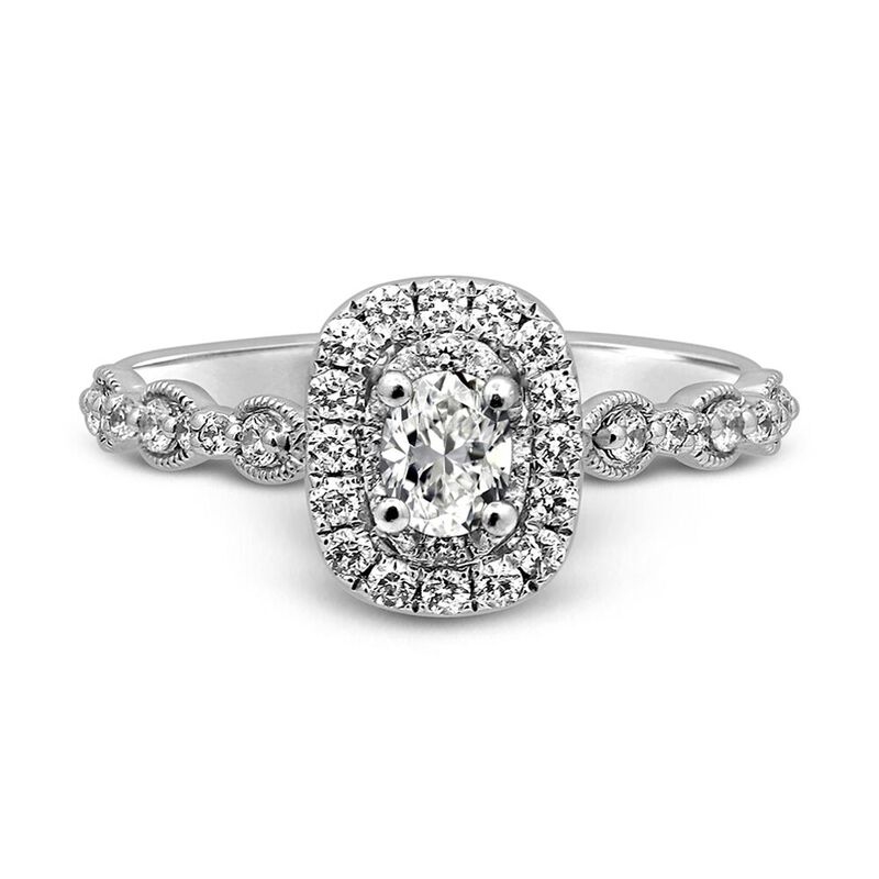 Susan Oval Diamond Engagement Ring in 14k White Gold &#40;7/8 ct. tw.&#41;
