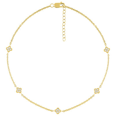 Diamond Anklet in 10K Yellow Gold (1/7 ct. tw.)