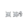 Princess-Cut Diamond Stud Earrings in 14K White Gold &#40;1/2 ct. tw.&#41;