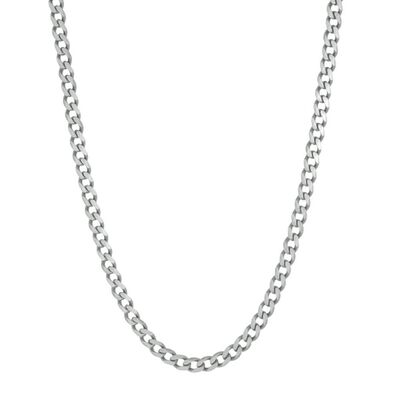 Men's Curb Chain in Sterling Silver, 22