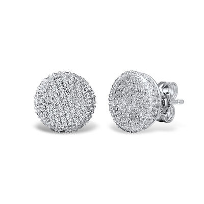 Men’s Round Diamond Earrings in 10K White Gold (5/8 ct. tw.)