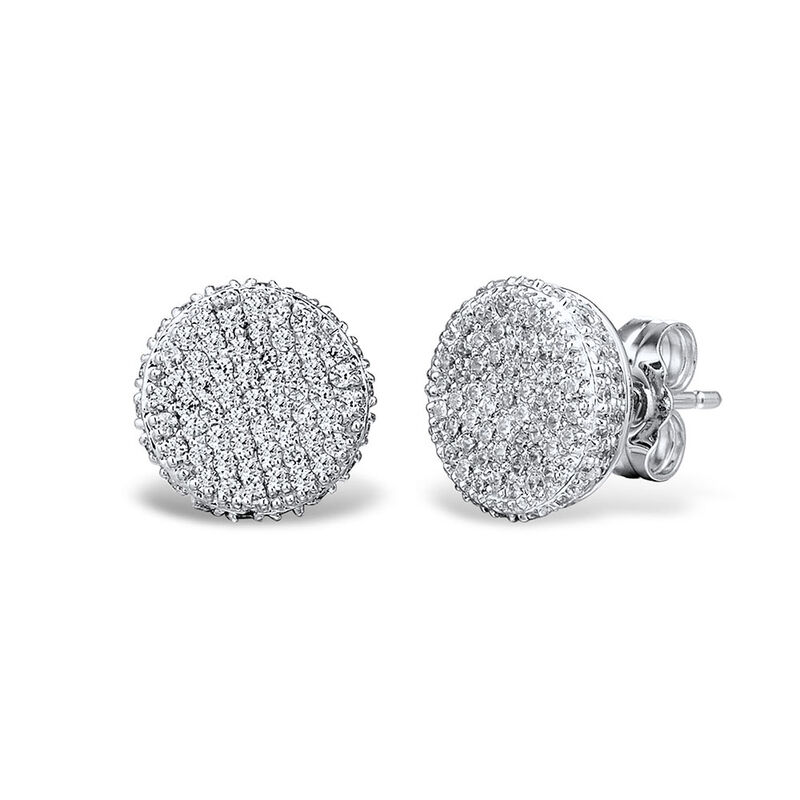 Men&rsquo;s Round Diamond Earrings in 10K White Gold &#40;5/8 ct. tw.&#41;
