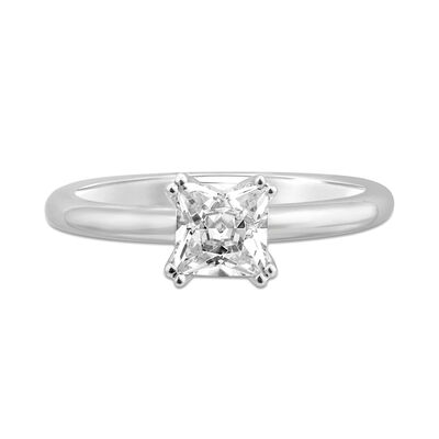 Lab Grown Diamond Princess-Cut Solitaire Engagement Ring in 14K White Gold (1 ct.)