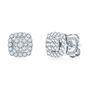 1/3 ct. tw. Diamond Cluster Earrings in 14K White Gold