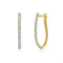 Diamond Hoop Earrings in 14K Yellow Gold &#40;1/10 ct. tw.&#41;