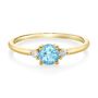 Swiss Blue Topaz &amp; Diamond Ring in 10K Yellow Gold