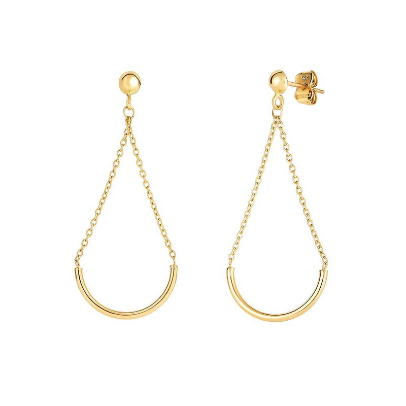 Teardrop Dangle Earrings in 14K Yellow Gold