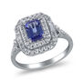 Tanzanite &amp; Diamond Ring in 14K White Gold &#40;1/2 ct. tw.&#41;