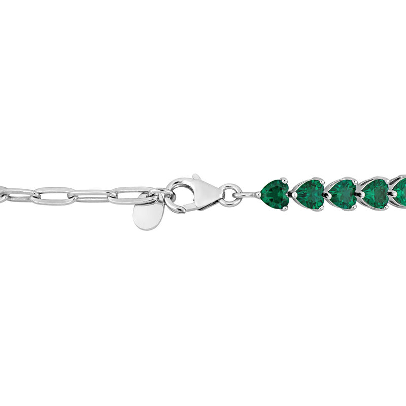 Lab-Created Emerald Tennis Bracelet in Sterling Silver