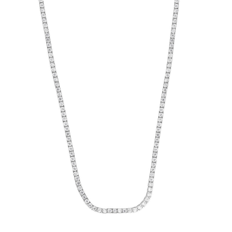 Lab Grown Diamond Tennis Necklace in 10K White Gold, 22&rdquo; &#40;7 ct. tw.&#41;
