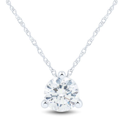 Lab Grown Diamond  Solitaire Pendant in 14K Gold (1 ct. tw.)