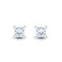 Lab Grown Diamond Stud Earrings with Princess-Cut Solitaires in 14K White Gold &#40;1/2 ct. tw.&#41; 