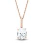 Lab Created White Sapphire Pendant in 10K Rose Gold