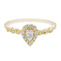Pear-Shaped Diamond Engagement Ring with Halo in 10K Yellow Gold &#40;1/5 ct. tw.&#41; 