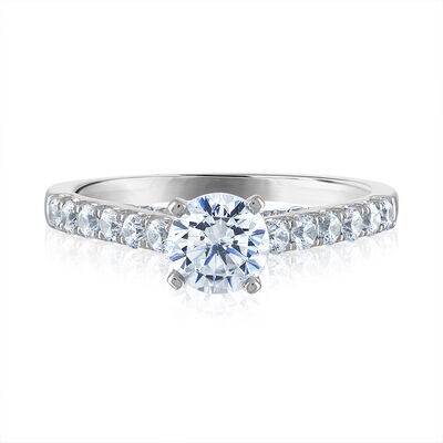 1/2 ct. tw. Lab Grown Diamond Semi-Mount Engagement Ring in 14K White Gold (Setting Only)