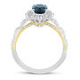 Ingrid London Blue Topaz and Diamond Engagement Ring in 14K White Gold &#40;5/8 ct. tw.&#41;