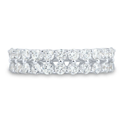 Lab Grown Diamond Double Row Band in 10K Gold (1 ct. tw.)
