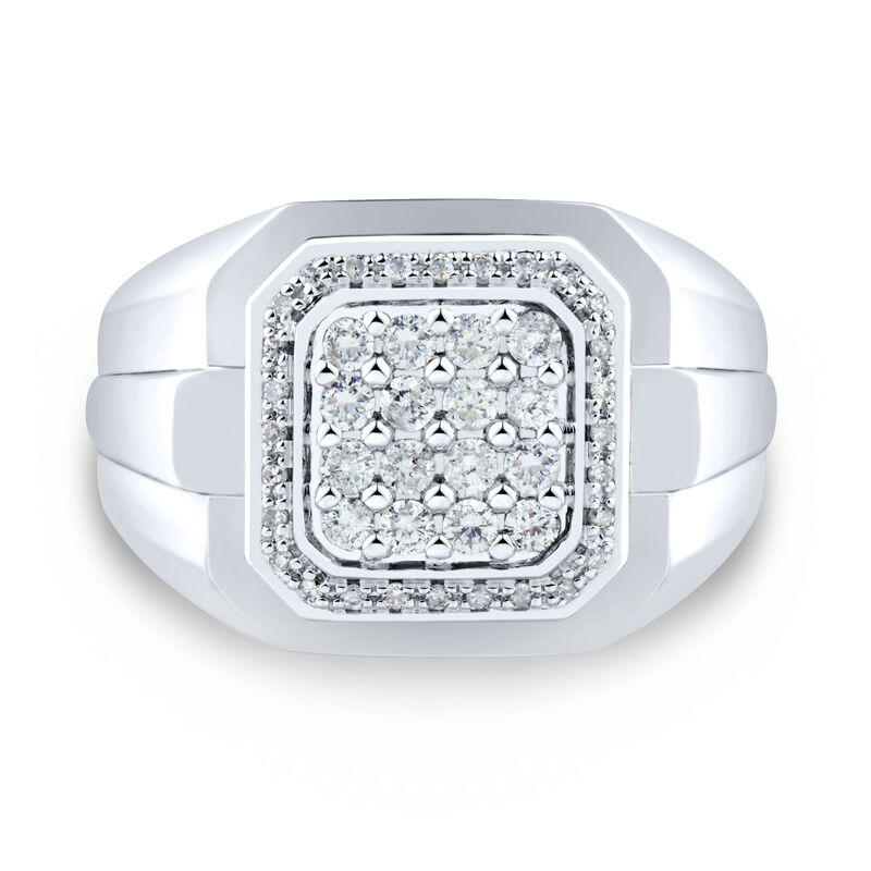 Men’s Multi-Diamond Ring in 10K White Gold (1/2 ct. tw.)