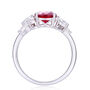 Lab-Created Ruby and Lab-Created White Sapphire Ring in Sterling Silver