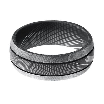 Men's Band in Damascus Steel, 8MM