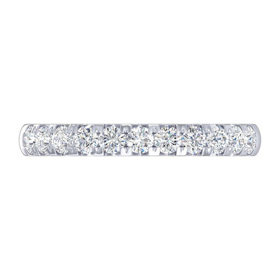 French Pavé Diamond Anniversary Band in 14K White Gold (1/2 ct. tw.)