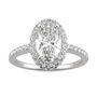 Moissanite Oval Halo Ring in 14K White Gold &#40;2 5/8 ct. tw.&#41;