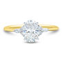 Lab Grown Diamond Oval Engagement Ring in 14K Yellow and White Gold &#40;1 ct. tw.&#41; 