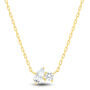 Lab Grown Diamond Toi et Moi Necklace in 10K Yellow Gold &#40;1/3 ct. tw.&#41;