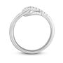 Lab Grown Diamond Ring with Locked Loops in 10K White Gold &#40;1/10 ct. tw.&#41;