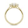 Moissanite Oval Ring in 14K Yellow Gold