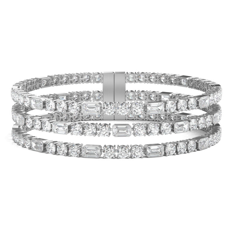 Diamond Cuff Bracelet in 18K White Gold, 7&rdquo; &#40;23 ct. tw.&#41;