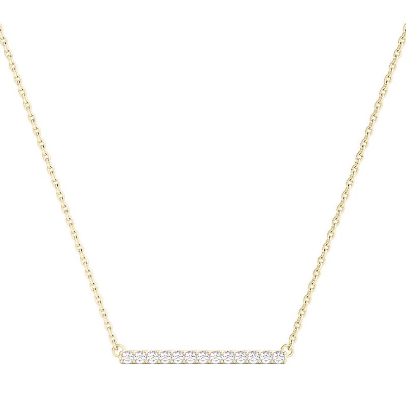 1/4 ct. tw. Diamond Bar Necklace in 10K Yellow Gold