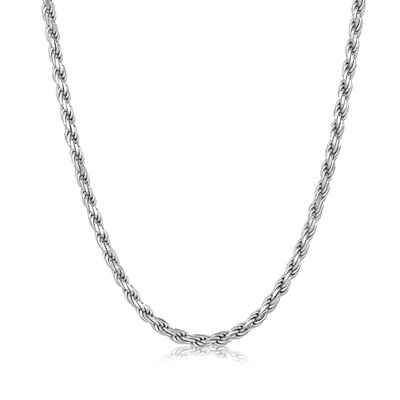 Rope Chain in Sterling Silver, 18
